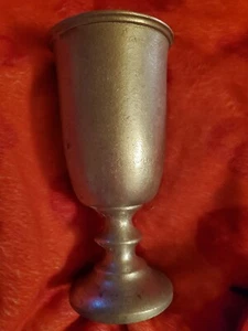 Vtg Wilton ARMETALE PLOUGH TAVERN 7" Tall 12oz Wine Water Stem Pewter Goblet - Picture 1 of 6