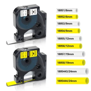 Cartuccia etichette filo tubo termoretraibile Dymo Rhino 1000 4200 5000 5200 6000 12mm - Foto 1 di 57