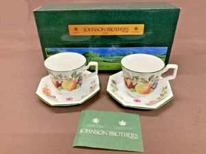 Johnson Brothers UK Obstmalerei Paar Tasse & Untertasse unbenutzt aus Japan - Bild 1 von 10
