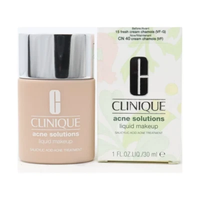 CLINIQUE Acne Solutions Liquid Makeup Foundation 1 oz (Select Shade)-New in Box - Image 1 of 3