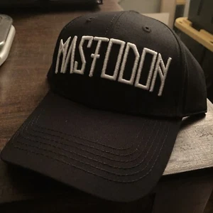 Gorra de béisbol ajustable con logotipo de Mastodon negra metal progresivo - Imagen 1 de 1