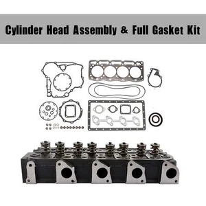 Complete Cylinder Head Assy+Gasket Kit For Kubota V1505 V1505D 1G091-03044 - Picture 1 of 15