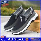 Au Men Casual Travel Shoes Breathable Slip On For Jogging And Sports (43 Black)