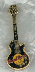 Hard Rock Cafe guitar pin - Las Vegas - black - brooch badge - Picture 1 of 1