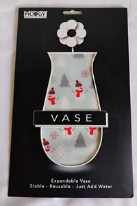 Modgy Collapsible/Expandable Just Add Water Flower Vase - Ollie Snowman & Trees - Picture 1 of 2
