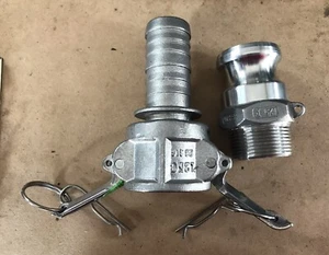 NEW 1.25" STAINLESS CAMLOCK 1-1/4" C-125 F-125 CAM & GROOVE ALUMINUM TRASH PUMP - Picture 1 of 7