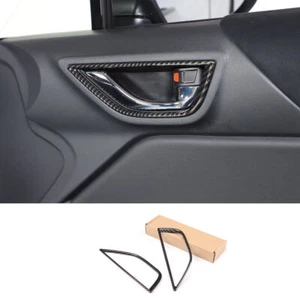 For Toyota 86/Subaru BRZ ABS Carbon Fiber Inner Door Handle Frame Cover Trim 2X - Picture 1 of 5