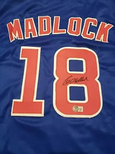🌟4 NL BATTING🌟CHAMP🌟🤩BILL MADLOCK🤩SIGNED JERSEY💥BECKETT💥HOLOGRAM🤩ONLY🤩 - Picture 1 of 5