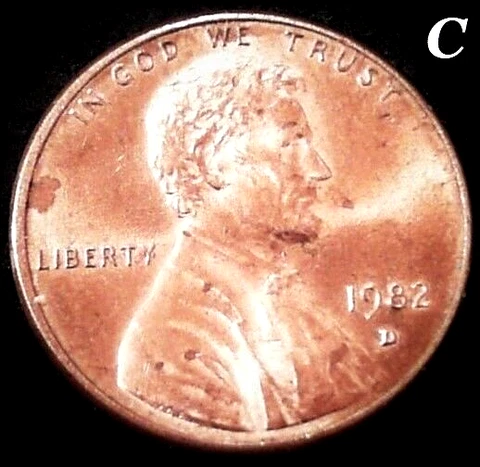 1982-D/D Lincoln Memorial Cent RB (Die Crack Reverse) Cover