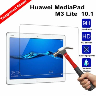 2Pcs Huawei M2 M3 T1 T3 Tablet Tempered Glass Film Screen Protector Cover Guard - Image 1 of 4