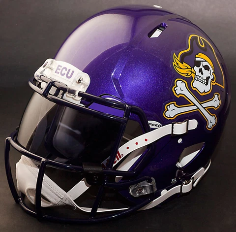 EAST CAROLINA PIRATES Authentic GAMEDAY Football Helmet w/ OAKLEY Eye Shield Cover