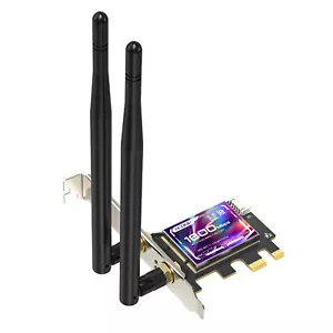 Wi-Fi 6 Desktop PCI Express Wireless Network Adapter Dual Band 11AX BT 5.2 Card - Picture 1 of 7