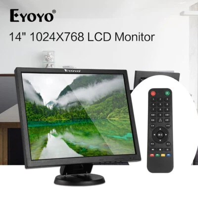 EYOYO 14" LCD Monitor HDMI BNC VGA AV USB Gaming Security Screen Computer cctv monitor
