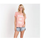 Wildfox Rose All Day Blush Pink Tee Nwt