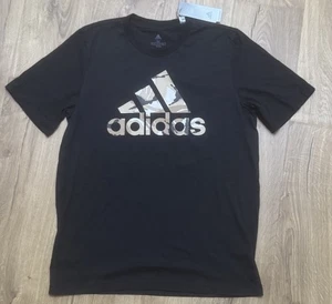 ADIDAS T-Shirt Camouflage Logo Men’s Size Medium Pull-over Short Sleeve NEW - Picture 1 of 8