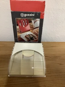 Porta utensili da tavolo vintage Guzzini Lucite Papillon beige design Furio Minuti nuovo con scatola - Foto 1 di 9