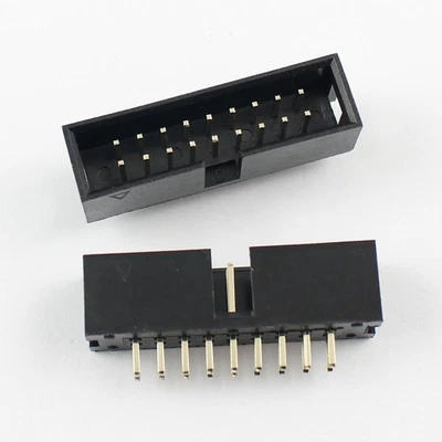 5Pcs 2.54mm 2x9 Pin 18 Pin Straight Male Shrouded Box Header PCB IDC Connector - Image 1 of 4