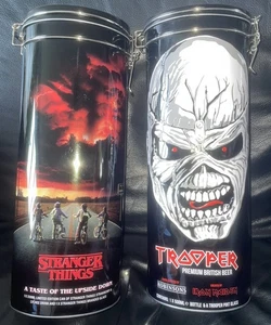 LATAS DE REGALO COLECCIONABLES COSAS EXTRAÑAS SABOR DEL AL REVÉS Y DONCELLA DE HIERRO - Imagen 1 de 9