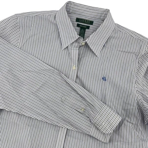 Lauren Ralph Lauren Bügelfreies Hemd Classic Fit gestreift Button Down XL Damen - Bild 1 von 5
