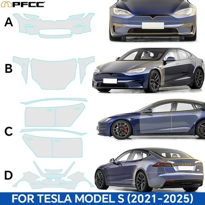 2021-2025 Tesla Model S Full Vehicle PreCut PPF Kit Paint Protection Film Glossy - Image 1 of 4