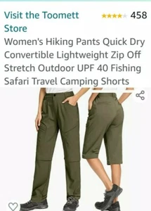 NWOT Women's Hiking Pants Quick Dry SZ 29 Convertible Lightweight Zip Off Legs - Picture 1 of 6