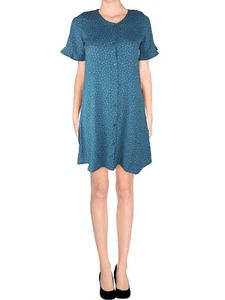 Friboo Hemdblusenkleid Mädchen Größe 158 164 kurz grün Pois Knopf Mädchen - Bild 1 von 12