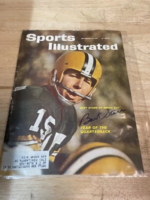 Cubierta firmada autografiada por Bart Starr Sports Illustrated 25 de septiembre de 1961 Green Bay Foto 1 de 4