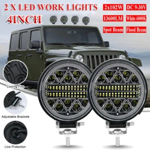 2x 102W LED Arbeitscheinwerfer Nebellampe SUV LKW Offroad Strahler 12V DE. - Bild 1 von 11