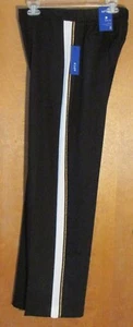 Damenhose "Apt 9", Größe 6, schwarz, gestreift, elastischer Rücken, mittlerer Bund, weites Bein - Bild 1 von 4