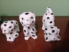 Collectible lot of 3 Dalmatian Dogs Figurines Ceramic Dalmation Family