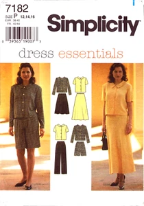 Simplicity 7182 ~ Dress Essentials~ Misses' Top-Skirt-Pants and Shorts ~ 12-16 - Picture 1 of 5