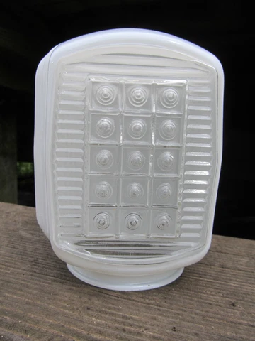 Frosted Glass Light Cover Vintage Outdoor Porch or repurpose Cover