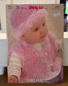 SIRDAR - WAISTCOAT AND HAT KNITTED IN DOUBLE KNITTING/8PLY SIZING 3 MONTHS-8YEAR - Picture 1 of 1
