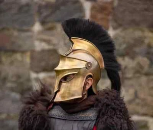 Corinthian Helmet – Ancient Brass Style Combat Helmet | LARP Gift - Picture 1 of 4