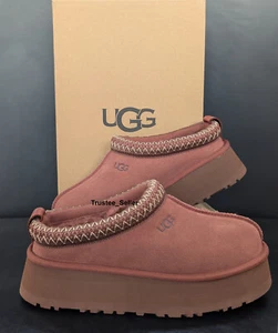 New Women's UGG Brand Platform Tazz Slipper Sandals Shoes Red Jasper 1122553 - Picture 1 of 4