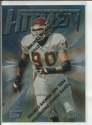 1997 Topps Finest #117 Neil Smith Kansas City Chiefs Hitmen Uncommon - Image 1 of 2