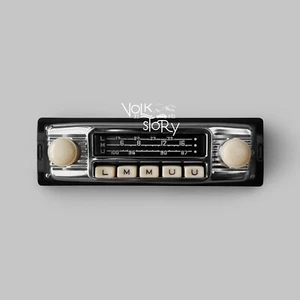 VW SPLIT BUS OVAL BEETLE VINTAGE CLASSIC RADIO USB BLUETOOTH - Picture 1 of 10