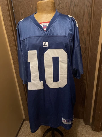 Eli Manning Reebok NFL Equipment Jersey New York Giants #10 Stitched Size XL Cover