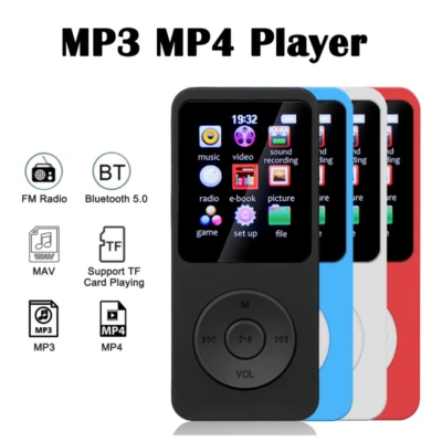 Bluetooth MP3 MP4 Player 1.8 inch Screen E-book FM Radio Sports Music Player - Image 1 of 4