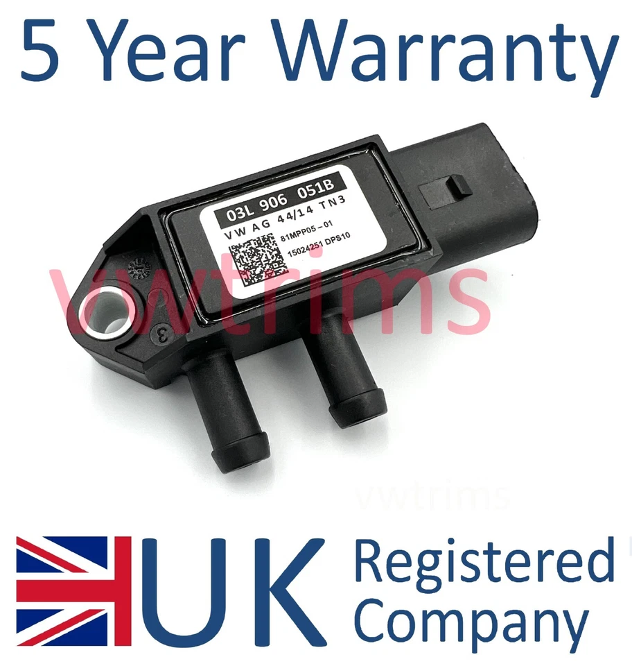 DPF Diesel Particulate Filter Differential Pressure Sensor 03L906051B VW Audi - Image 1 of 2