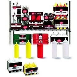 TableCraft Wide Mouth Squeeze Bottle Clear, 24 oz., Plastic | 6/Pack - Image 1 of 1