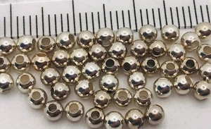 Sterling Silver Round Spacer Beads Qty:10 - Picture 1 of 1
