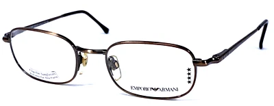 Marco de gafas EMPORIO ARMANI 079 1069 NOS Italia marrón oscuro pulido 50-19-135 Foto 1 de 4