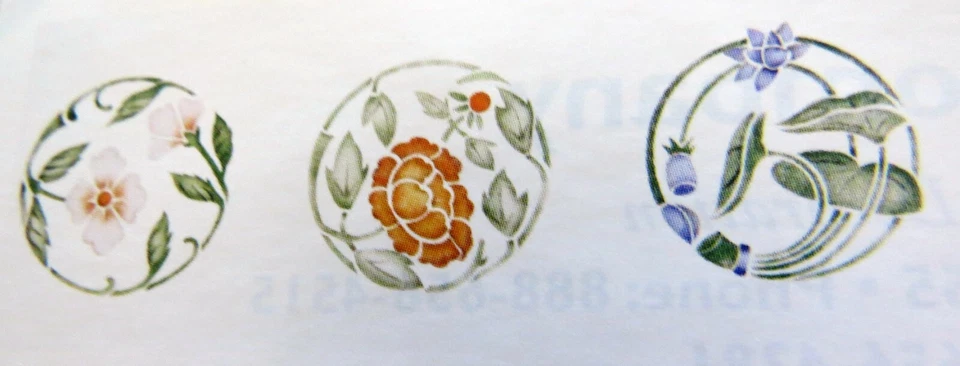*YOU CHOOSE*Jan Dressler Wall Stencil CRESTS series: ASIAN 529S; JAPANESE 527S - Image 1 of 4