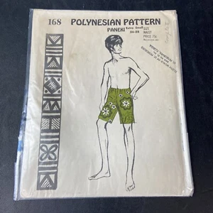 Vintage Polynesian Pattern 168 Dress Hawaiian Paneki Size 26-28 XS COMPLETE - Picture 1 of 5