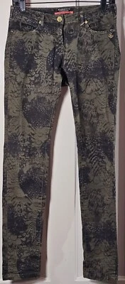 Maison Scotch Jeans Women’s 25"x 31" Olive Green Black Camo Girl Skinny Rocker - Image 1 of 4