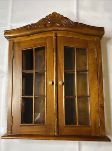 Vintage Wooden Wood 3 Tier Hanging Wall Shelf Display Teacups Curios 18 X 23 - Picture 1 of 21