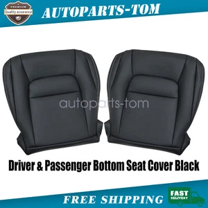 Front Bottom Leather Seat Cover For 2008 2009 2010 Toyota Land Cruiser Black 2X - Picture 1 of 19