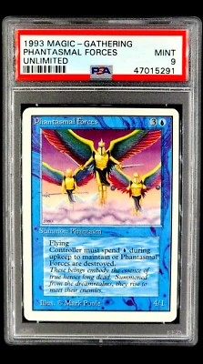 1993 MtG Magic the Gathering Unlimited Phantasmal Forces PSA 9 *Only 16 Higher* - Image 1 of 4