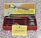 Vintage Viking Set of 4 Stainless Steel Corn on the Cobb Butterer Made in Japan